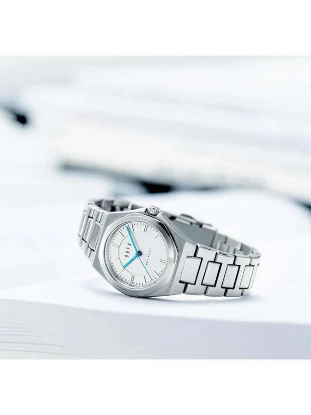 NWT Dufa Wachsmann White Dial Ladies Watch